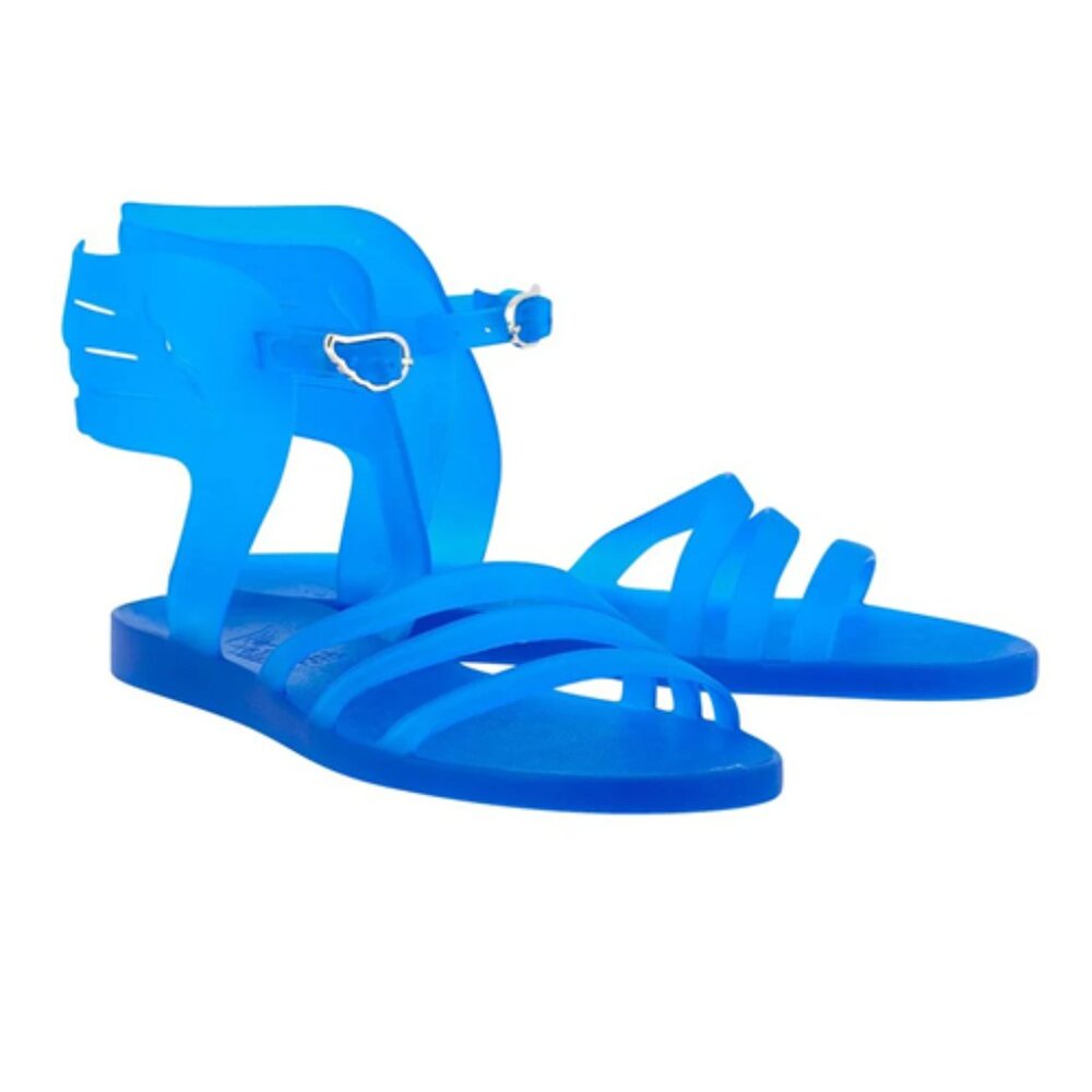 New Ancient Greek Sandals Ikaria Jelly Sandal in Clear Blue Women's Size 9